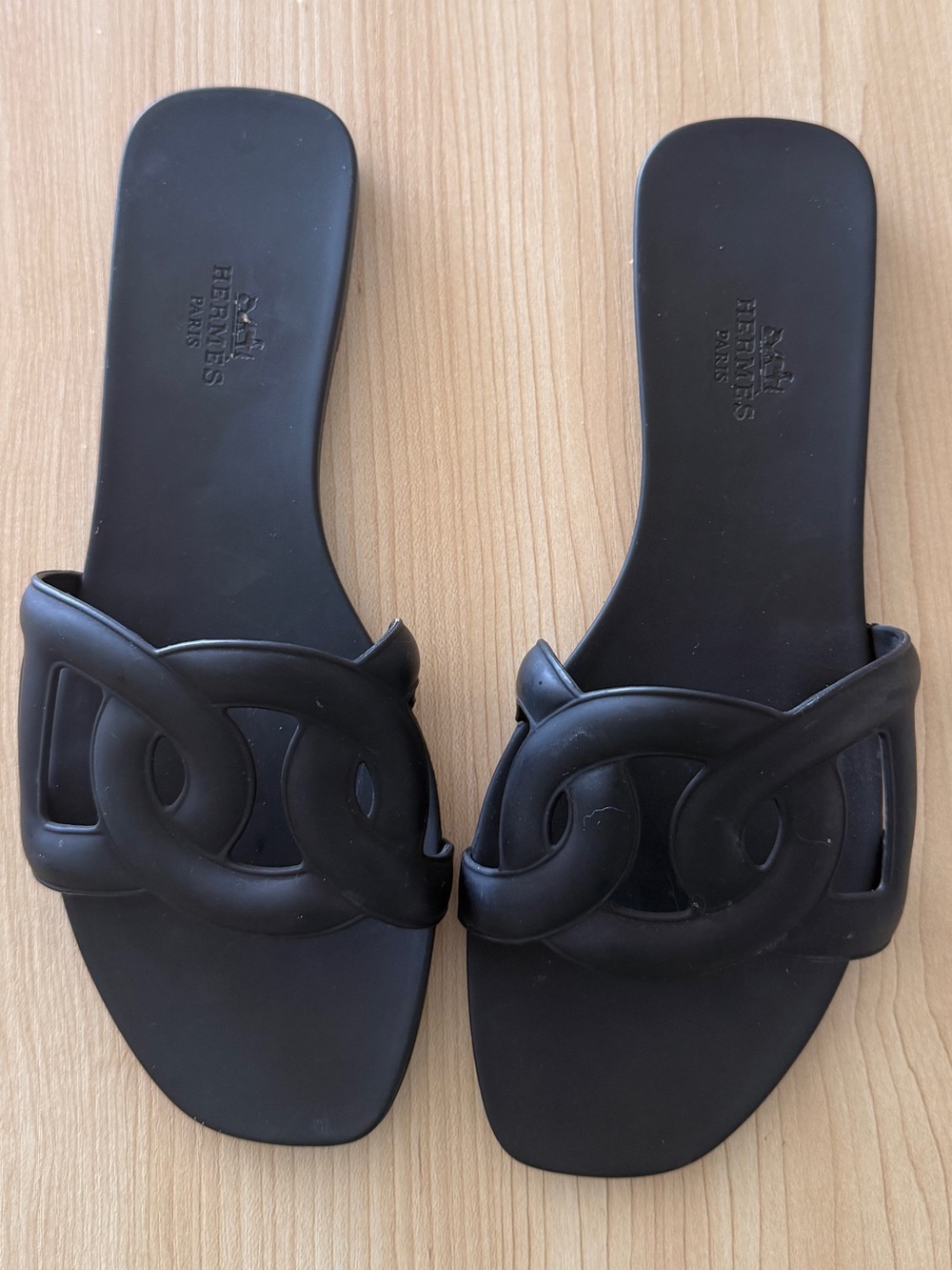Black Rubber Aloha Sandals size :7